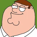 Peter explains the joke logo