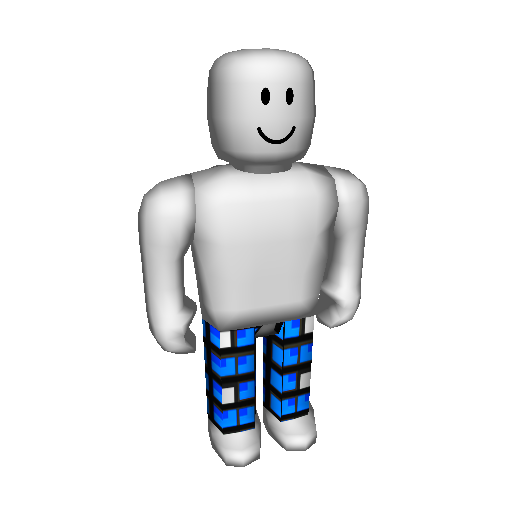 blue 8 bit pants